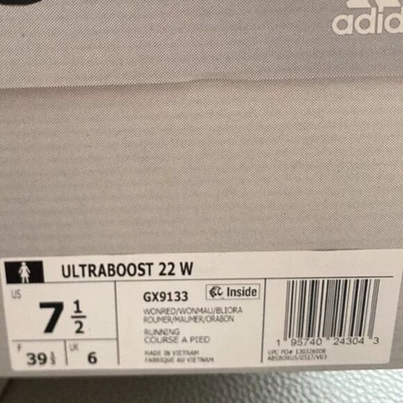 NEW BOX Adidas Women’s UltraBoost 22 Running Size 7.5 Wonder Red Pink| GX9133 | - Picture 9 of 9